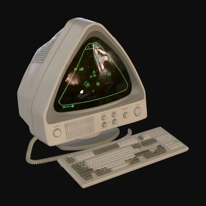 3D model for Pointless objects: triangular crt-monitor