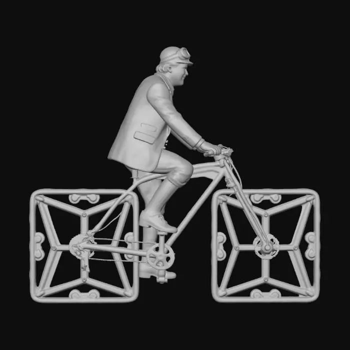 3D model for Pointless objects: A bicycle with square wheels