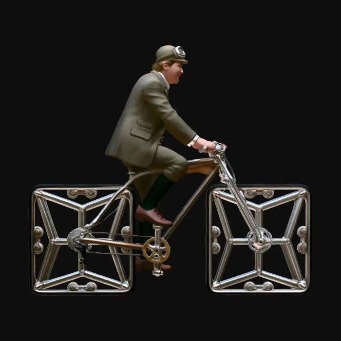 3D model for Pointless objects: A bicycle with square wheels