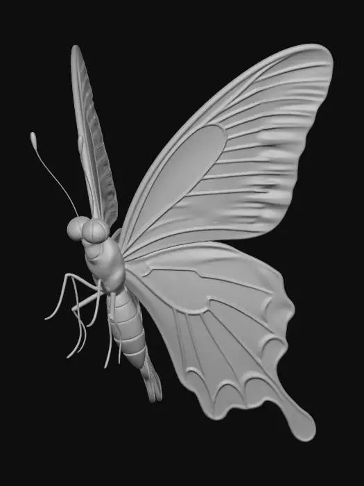 3D model for 绿带翠凤蝶
