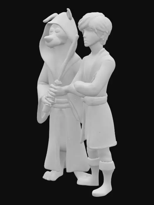 3D model for Scooby doo and saggy in jedi clothes