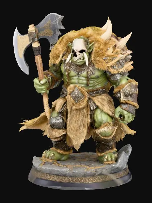 3D model for DireWolf Orc Chieftan