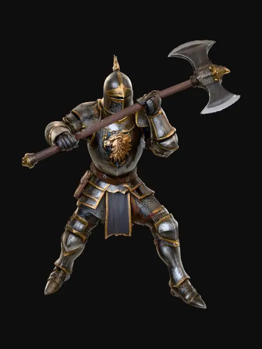 3D model for Knight of the Griffin Crest_TwoHandedAxe