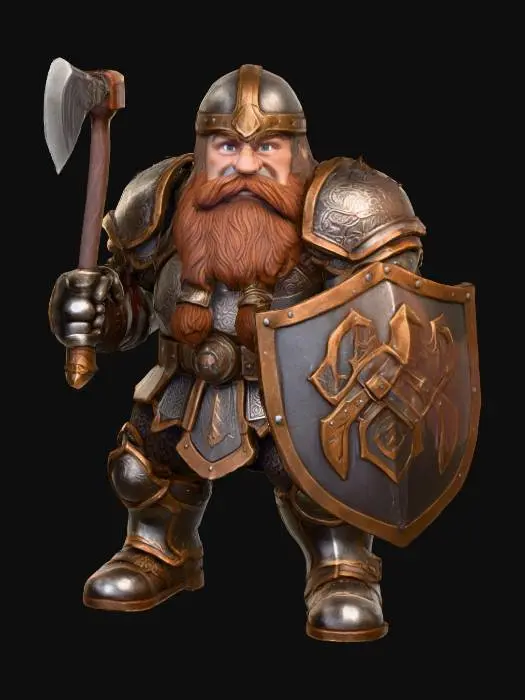 3D model for Dwarven Defender