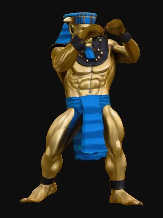 3D model for Homm3_Realistic Gold Golem