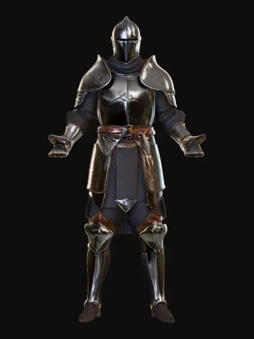 3D model for Perfectly Symmetrical, Fully Modular Medieval armor set., #PBR#