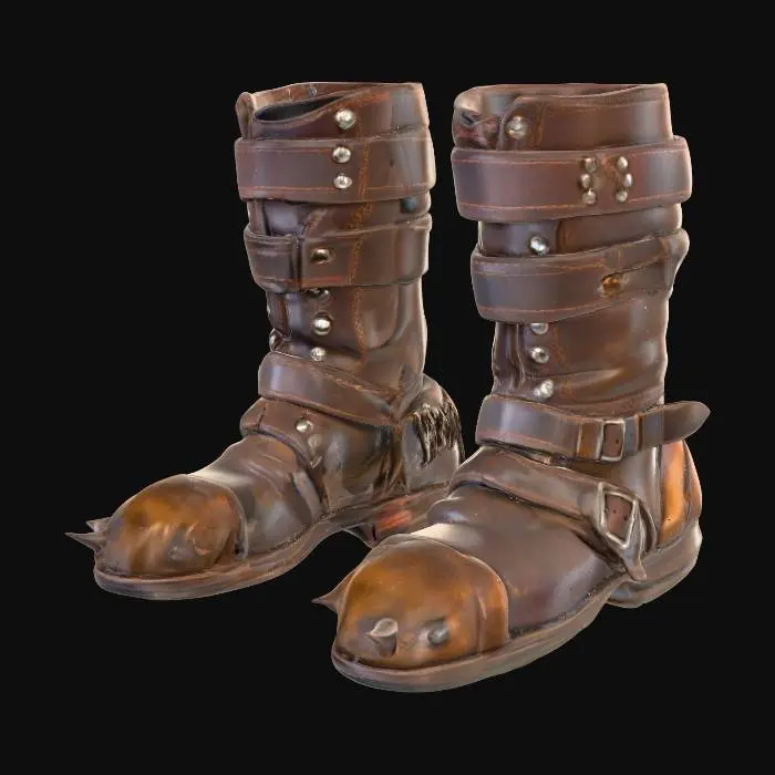 3D model for Rustbark_Boots_upscaledx10_enhanced.png