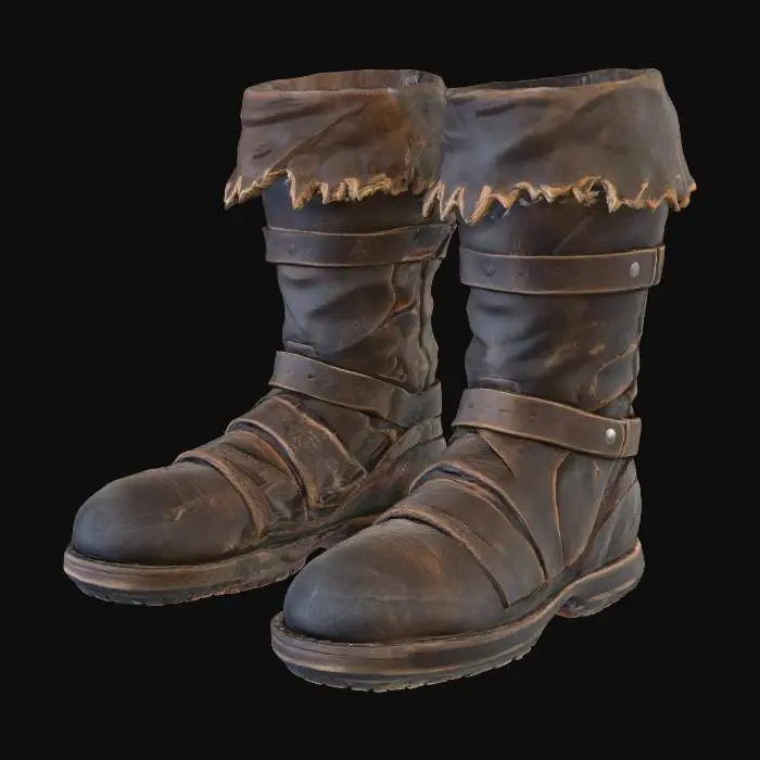 3D model for Worn Traveler's Boots