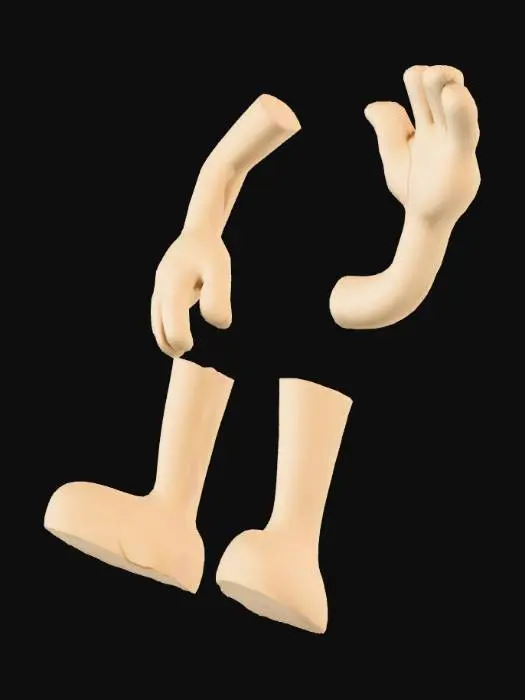 3D model for Disassembled Toy Parts