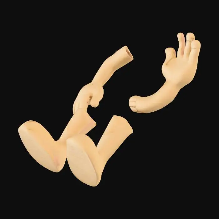 3D model for Disassembled Toy Parts