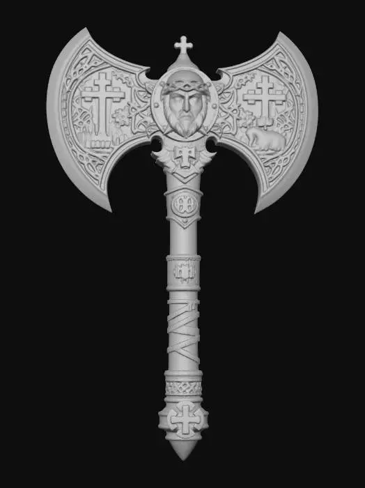 3D model for Crusader's Holly Axe