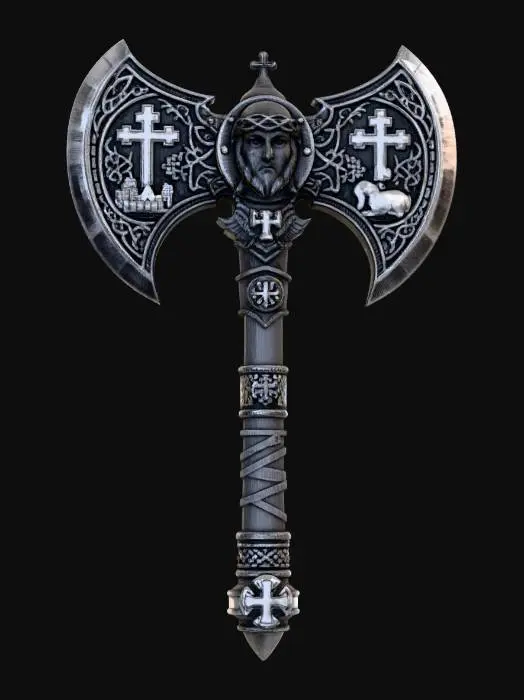 3D model for Crusader's Holly Axe