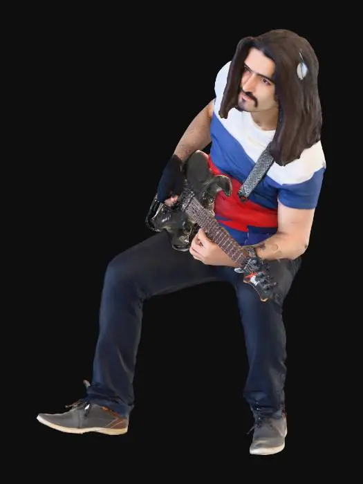 3D model for Guitar Player Portrait