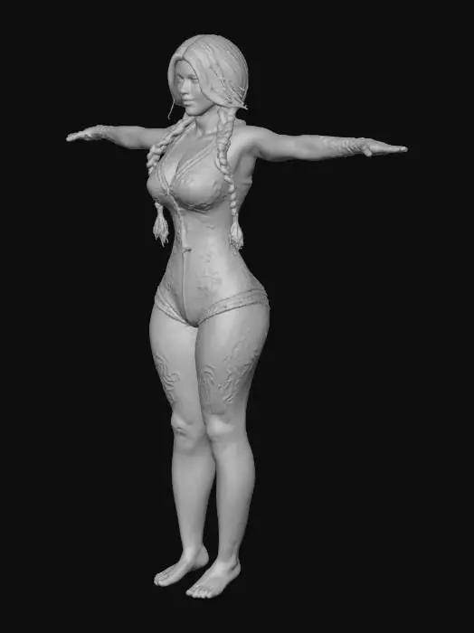 3D model for Tattooed Elegance