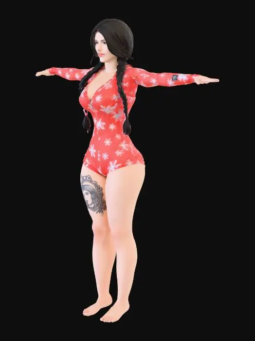 3D model for Tattooed Elegance