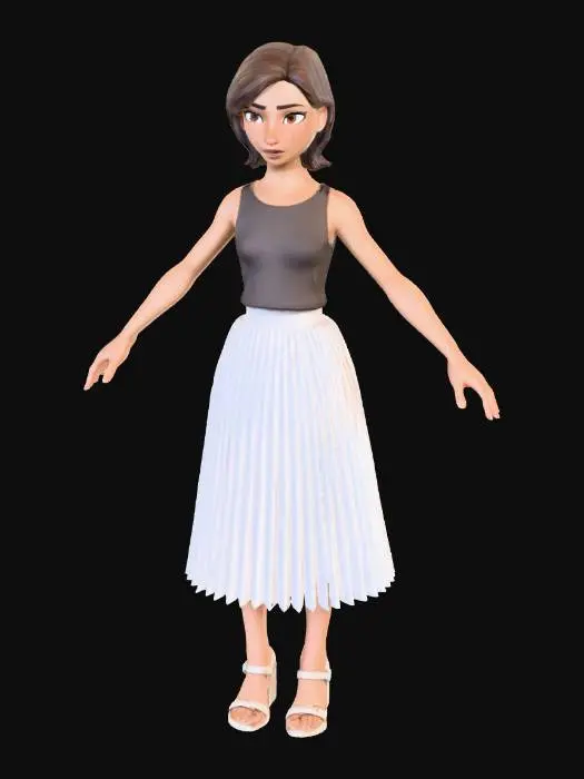 3D model for Miz-Meshy-BW-2x