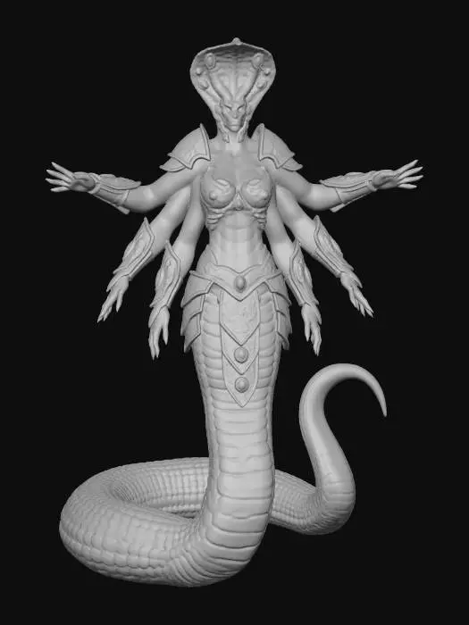 3D model for Emerald Serpent Priestess