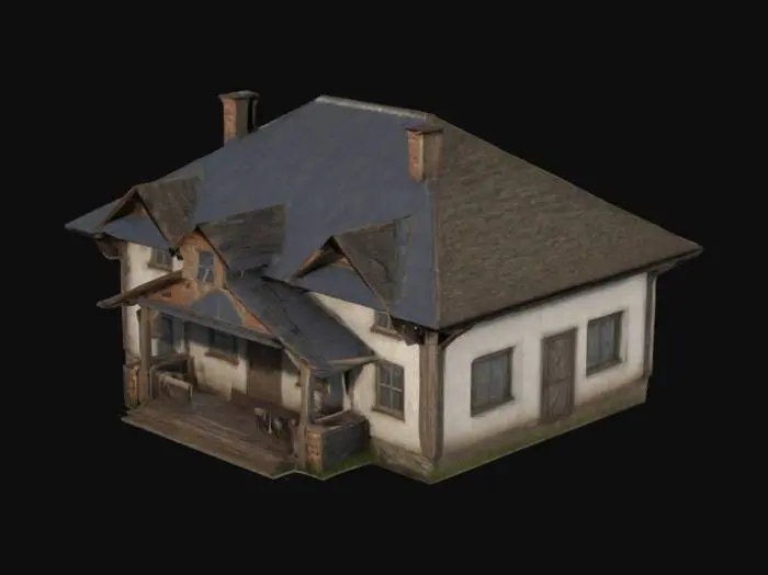 3D model for A Farm house, without grass and stuff just the house. Unreal engineer quality PBR texture, complex details for OctaneRender.  ,should have a precise geometric structure with sharp edges and well-defined vertices.