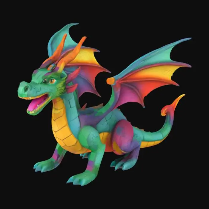 3D model for bana yapboz şeklinde 3 boyutlu sök tak olacak bir ejderha oluşturabilirmisin