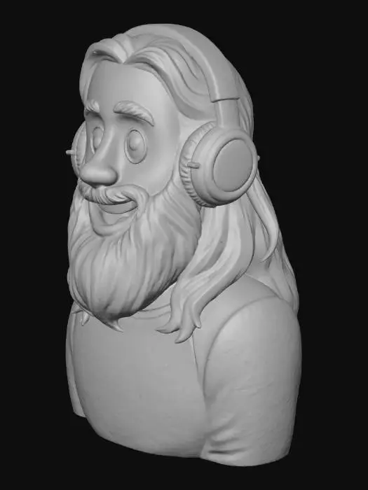 3D model for Cartoon Headphone Guy