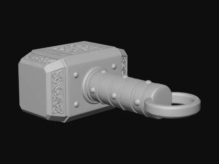 3D model for Mjolnir Runic Hammer