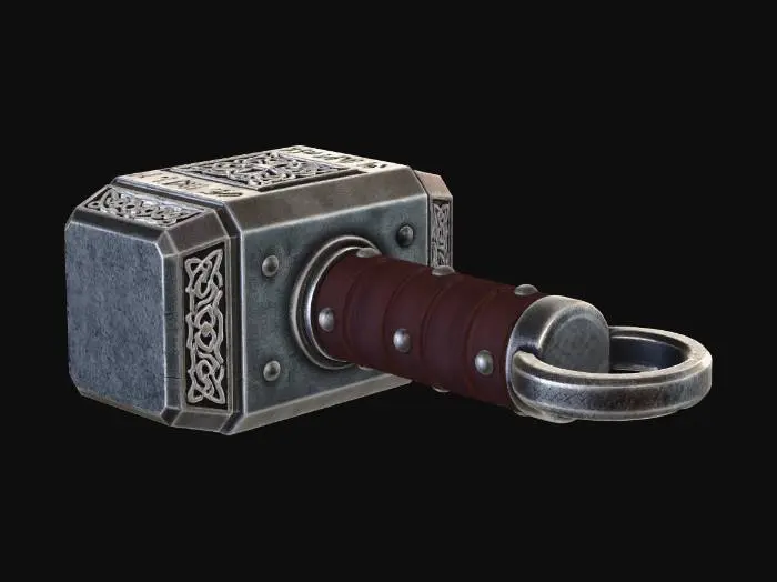 3D model for Mjolnir Runic Hammer