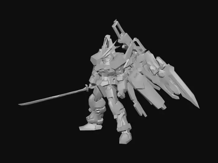 3D model for Crimson Wing Guardian