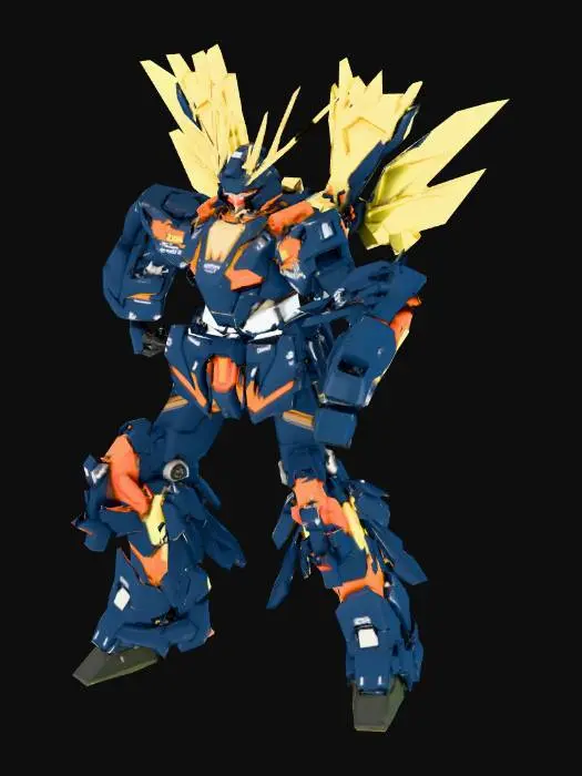 3D model for Golden Mecha Warrior