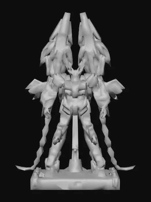 3D model for Golden Mecha Guardian