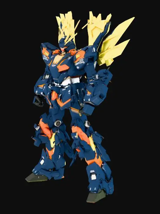 3D model for Golden Mecha Warrior