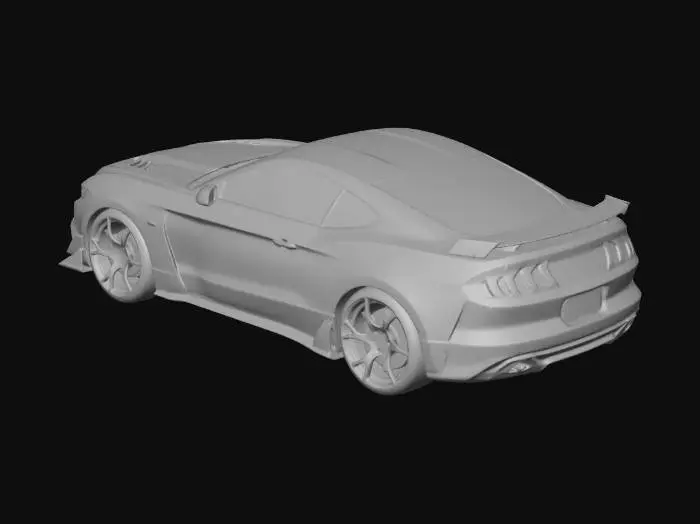 3D model for 2015 ford mustang gt 5.0 LB works widebody with red colored body
