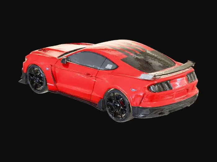 3D model for 2015 ford mustang gt 5.0 LB works widebody with red colored body