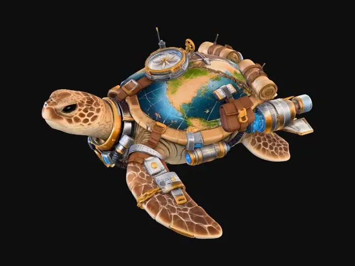 3D model for Globe-Trotting Clockwork Turtle