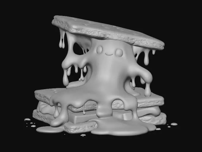 3D model for Smiley S'more