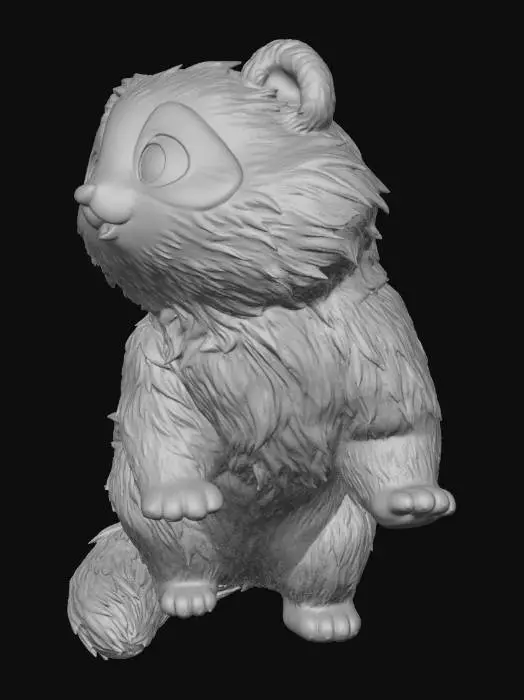 3D model for Fuzzy Panda-Raccoon