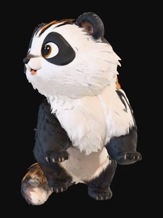 3D model for Fuzzy Panda-Raccoon