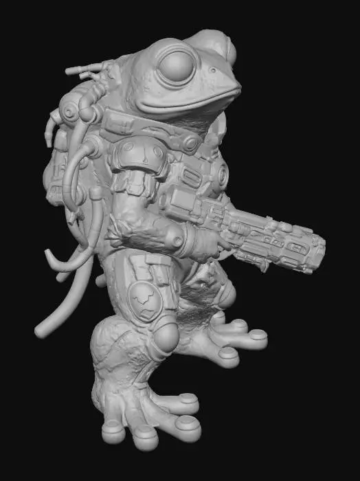 3D model for Galactic Amphibian Warrior