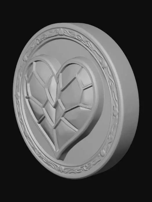 3D model for Rainbow Heart Medallion