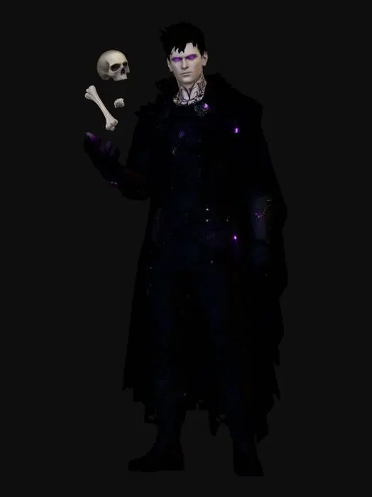 3D model for Violet-Eyed Necromancer