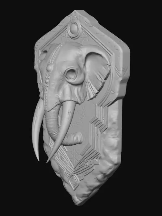 3D model for Mammoth Skull Shield