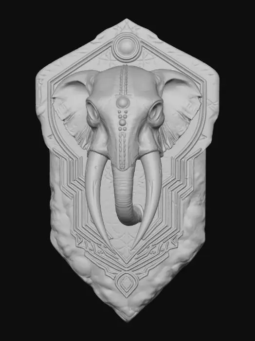3D model for Mammoth Skull Shield