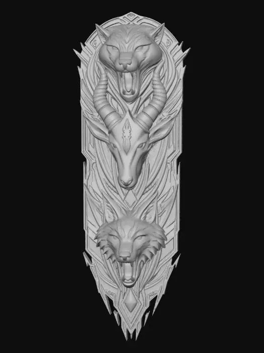 3D model for Tri-Beast Crest