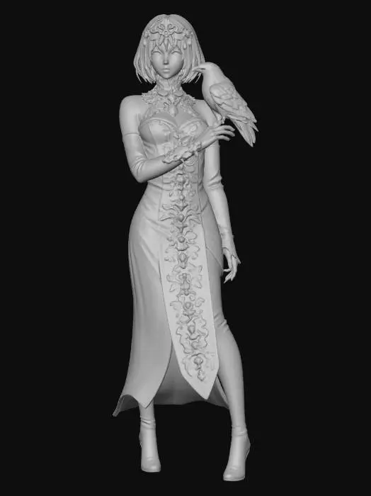 3D model for Raven Queen