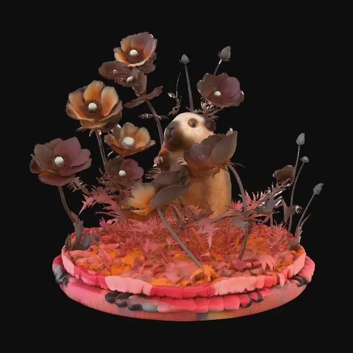 3D model for Groundhog's Floral Sunrise