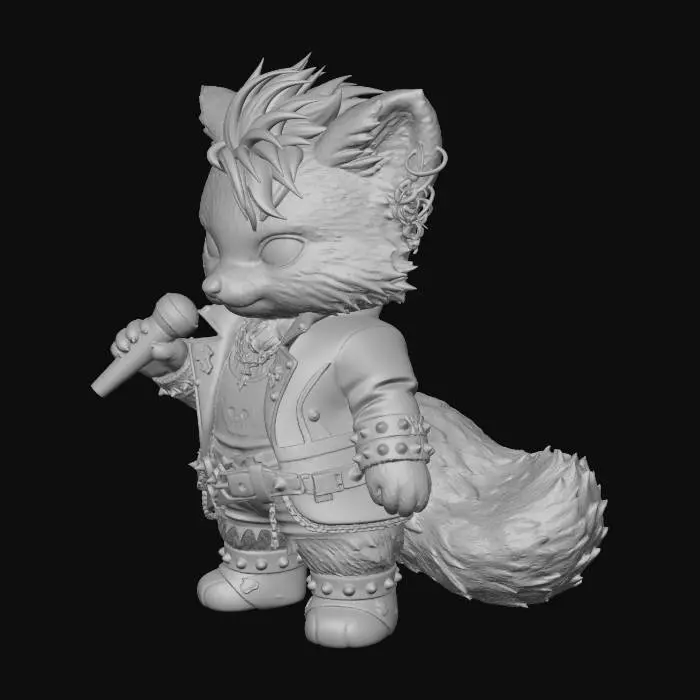 3D model for Punk Fox Rockstar