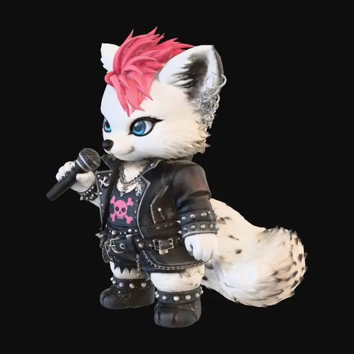 3D model for Punk Fox Rockstar