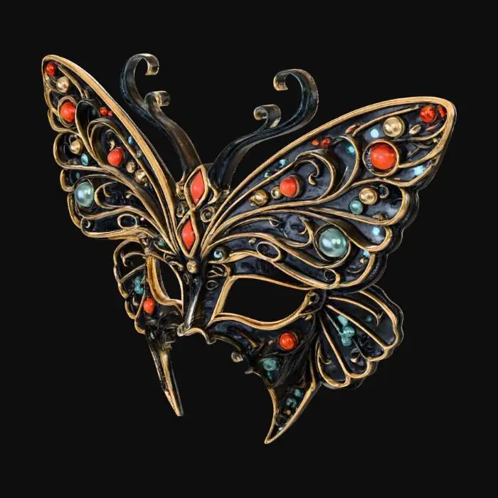 3D model for Gilded Butterfly Masquerade