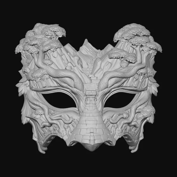 3D model for Forest Staircase Mask