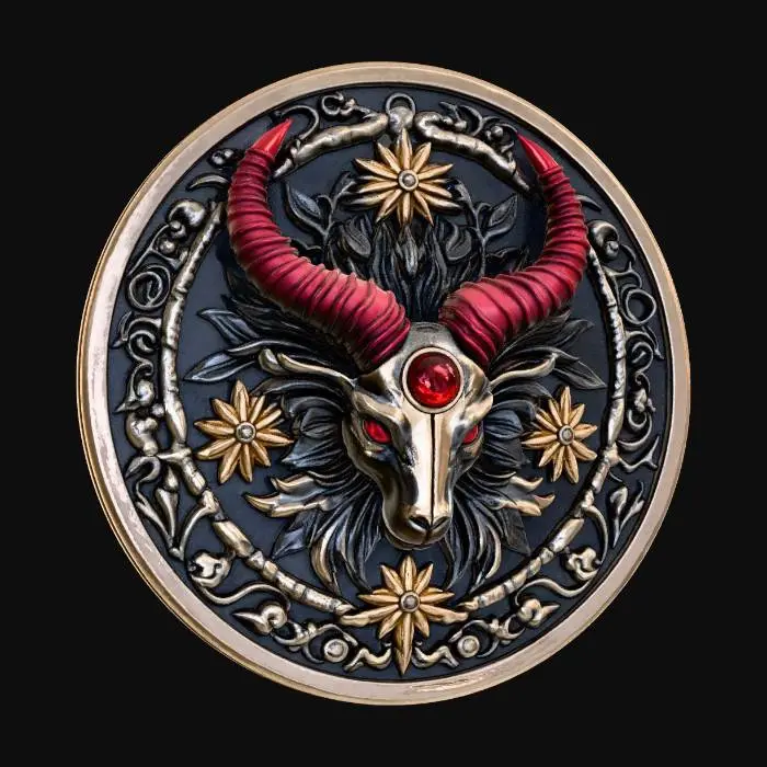 3D model for Horned Emblem Medallion