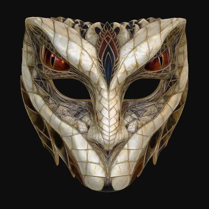 3D model for Marble Vein Owl Mask